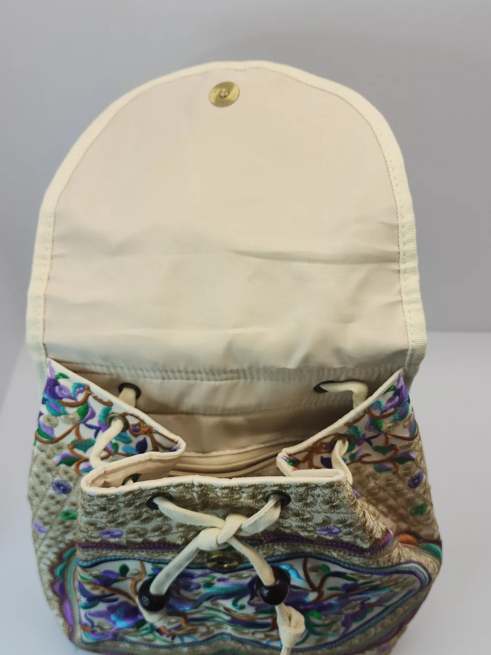 Mini Backpack Purse Y2k Vibes boho cottagecore embroidered floral tapestry